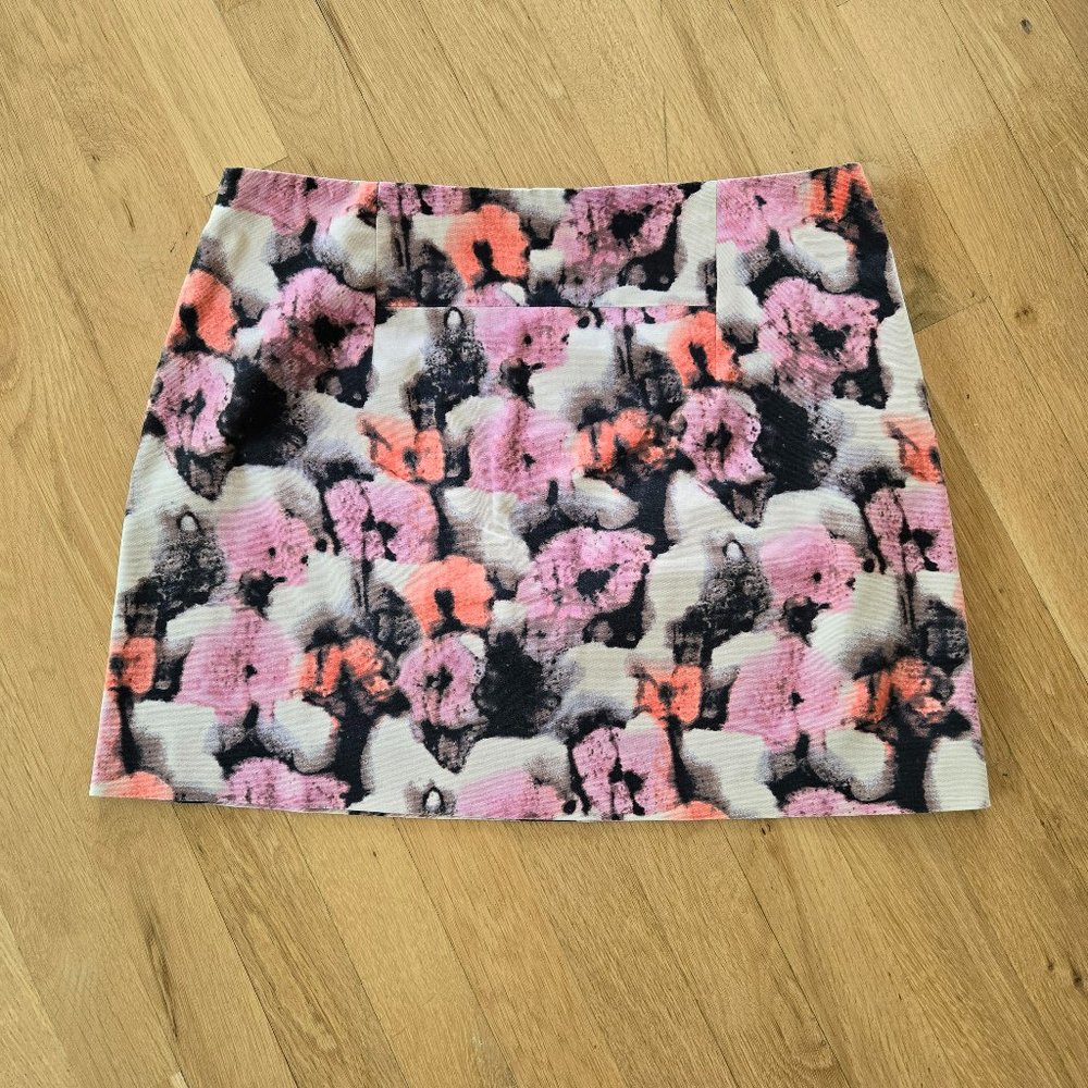 J. Crew Watercolor Mini Skirt Size 4